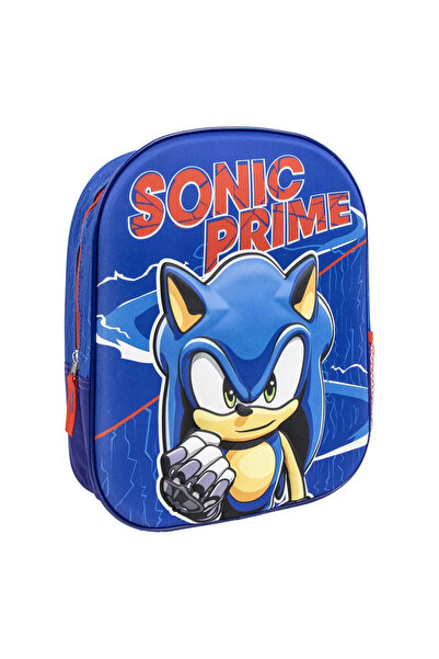 Sonic Prime Ghiozdan gradinita copii 3D, Sonic Prime, 1 compartiment, fermoar...