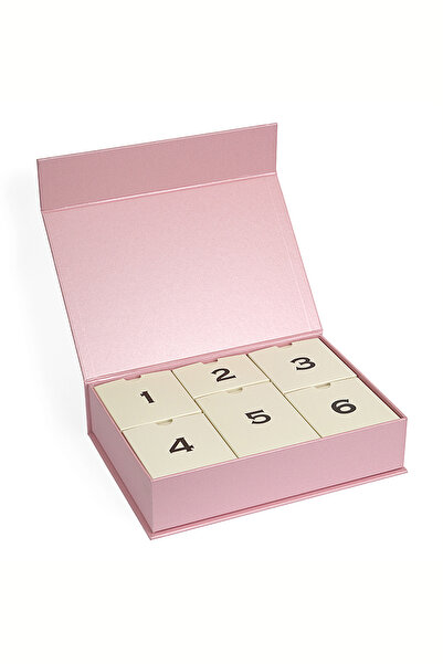 Paranagöre 6'lı Metalik Pembe Renk Advent Calender Mıknatıslı (Boş Hediye Kut...