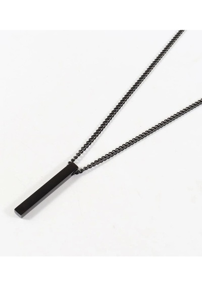 Basic Outfitters Μινιμαλιστικό Ανδρικό Κολιέ με Μενταγιόν Μπάρα από Ανοξείδωτ...