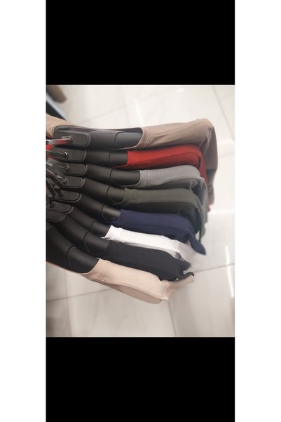 Cinar erkek giyim Men's Long Sleeve T-Shirt Combed Cotton Zero Collar Collarless