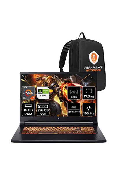 ACER Nitro V17 AI Ryzen 7 260 16GB 256GB SSD RTX5070/8GB 85W 17.3" QHD 165Hz ...