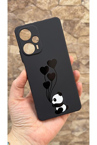 Vip Case Poco F5 Uyumlu Kalpli Panda Desenli Silikon Darbe Emici Klasik Korum...