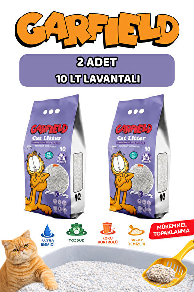 GARFIELD Cat Litter Lavantalı 20 LT ( 2x10LT ) Kedi Kumu