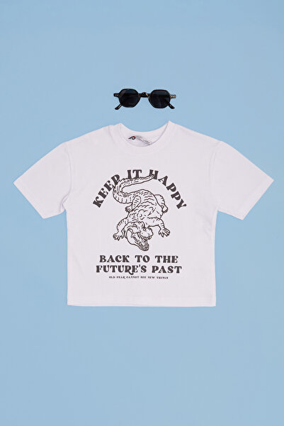 Fulla Moda Tricou pentru băieți cu imprimeu crocodil în relief