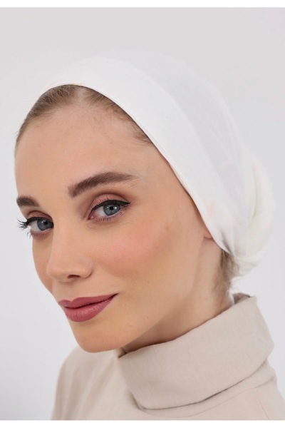 HIJAB VIP توربان شيفون مع قبعة داخلية-ابيض