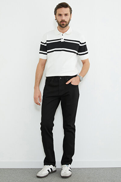 Fulla Moda Τζιν με κουμπιά και κανονική εφαρμογή