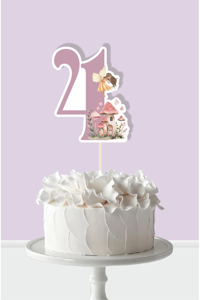 neşeli günlerim Διακόσμηση τούρτας με θέμα Νεράιδα Κορίτσι 4 ετών *Χοντρό Χαρτί