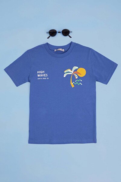 Fulla Moda T-Shirt - Μπλε - Κανονική εφαρμογή