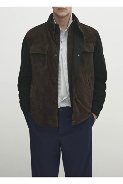 md Suede and knit jacket