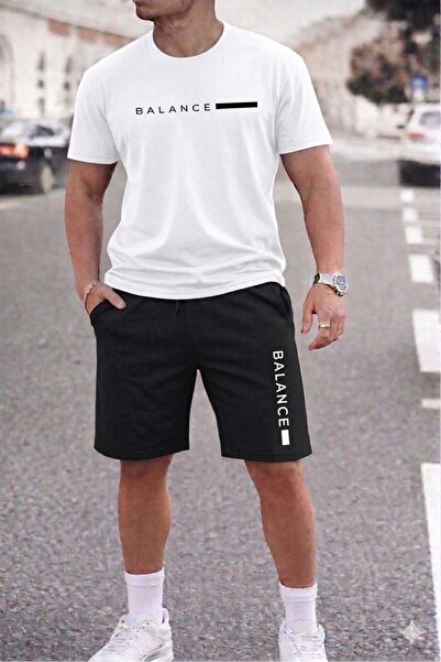Gutsy T-SHIRT ŞORT BALANCE BASKILI ERKEK / KADIN