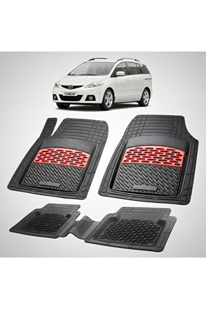 TEAMCAR Πατάκια δαπέδου συμβατά με Mazda Premacy II 2005-2010 |   Κόκκινο