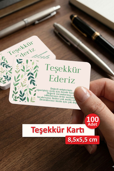 Tieni Teşekkür Kartı Sipariş Kartı Tebrik Kartı Paketleme Kartı Kargo Kartı K...