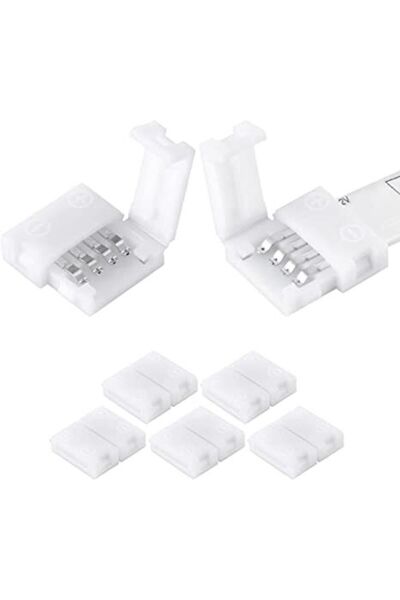 St Morritz 5 Adet 4 Pin RGB Birleştirme Bağlantı Aparatı Şerit Led Ekleme Seti