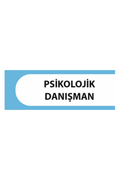 HiperAD Reklam PSİKOLOJİK DANIŞMAN YAZILI Okul Kapı İsimliği 25 × 9 cm Dekota...