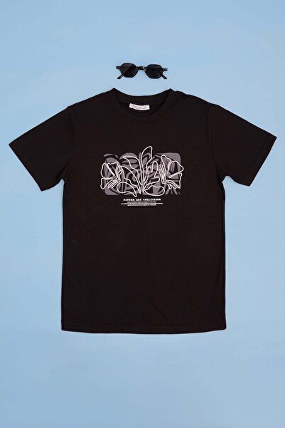 Fulla Moda Μπλουζάκι για αγόρι με στάμπα Crew Neck