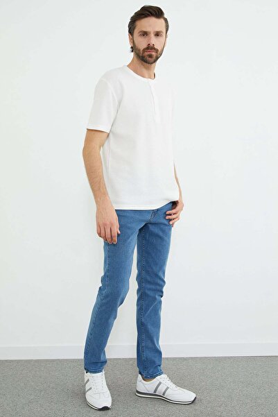 Fulla Moda Pantaloni Jean drepti cu fermoar