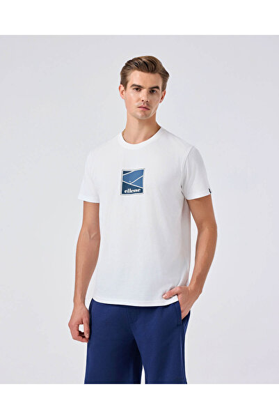 Ellesse Ανδρικό μπλουζάκι με στάμπα σε λευκό χρώμα 6Sm5025