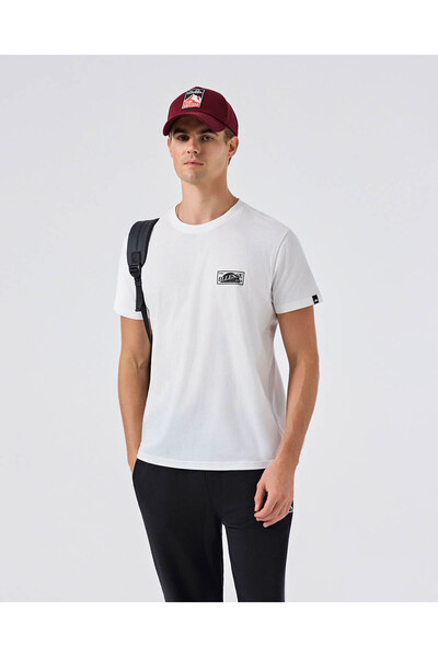 Ellesse Ανδρικό μπλουζάκι με στάμπα σε λευκό χρώμα 6Sm5028