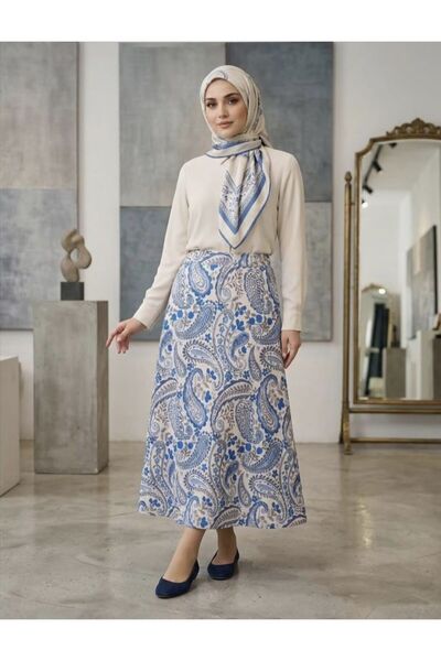 SHİROSA μοτίβωδη φούστα χιτζάμπ