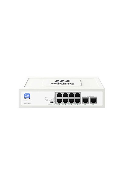 WİKİNG WK-PS210 8 PORT MEGABİT + 2 PORT MEGABİT UPLİNK POE SWİTCH 8P2U