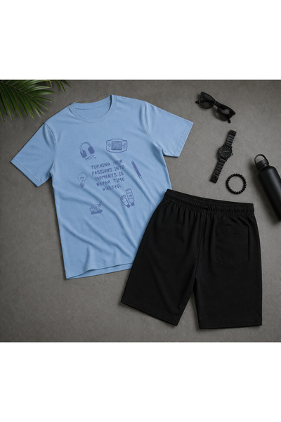 EFFRENATU Basic Oversize T-Shirt and Shorts Set – Relaxed Fit, Casual Sports ...