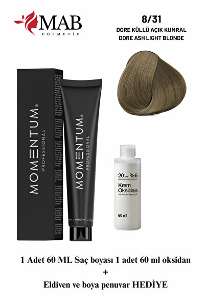 Momentum Profesyonel Saç Boyası 60ml 8.31 Dore Küllü Açık Kumral