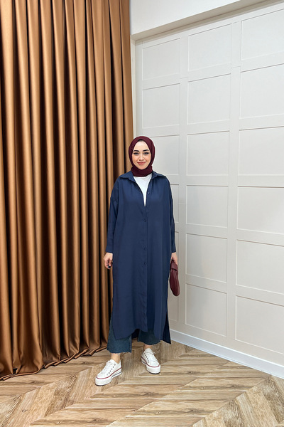 Stilife Κούπρα Μακρύ Τουνίκ Ναυτικό Μπλε