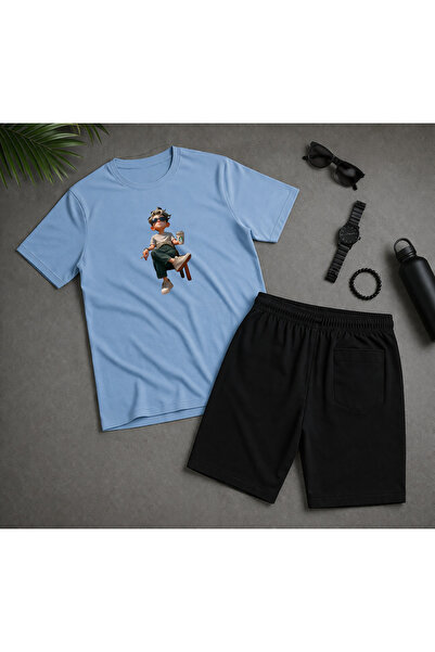 EFFRENATU Basic Oversize T-Shirt and Shorts Set – Relaxed Fit, Casual Sports ...