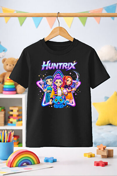 Zeycem Store Huntrix Desen Baskılı Çocuk Kız Erkek Unisex Tshirt