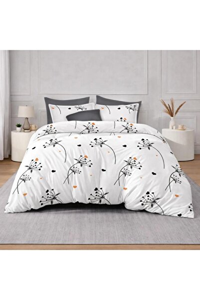 Pucioasa Double Bed Linen Set, 2 people, Sulfur, Cotton, Finet, 6 Pieces, wit...