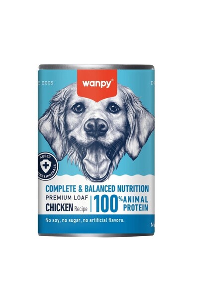 Wanpy Tavuk Etli Tahılsız Yetişkin Köpek Konservesi 375 gr