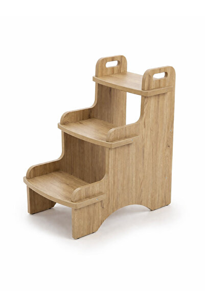 Muall Collection Anne & Çocuk Kullanımına Uygun Montessori Ahşap Basamak – Mu...