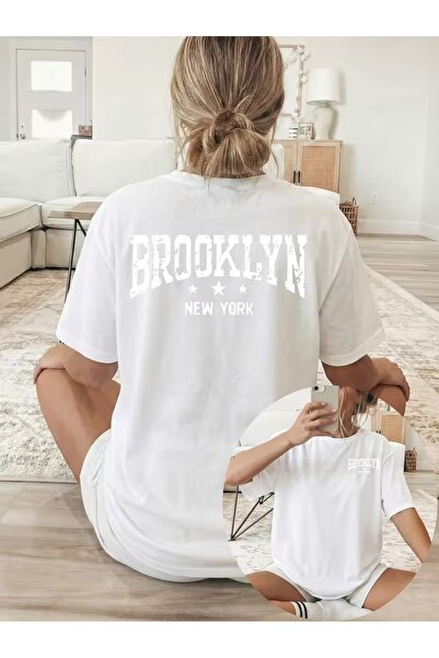 PAVRO Μπλουζάκι Unisex Ποιοτικό Υφασμάτινο Μπλουζάκι με στάμπα Brooklyn Άνετο...