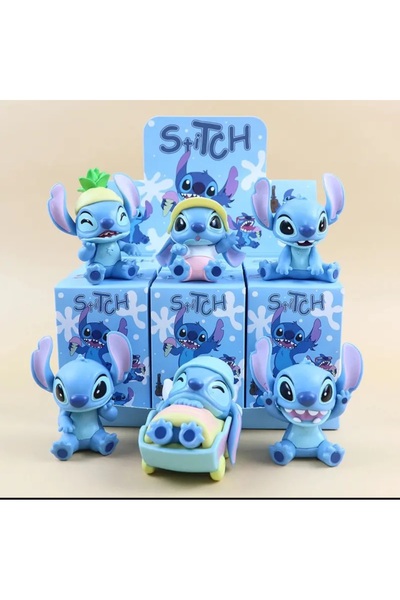 Meyra Accessories Stitch Happy Time Serisi Koleksiyon Figür Seti blind box collection sürpriz kutulu hediyelik 1adet