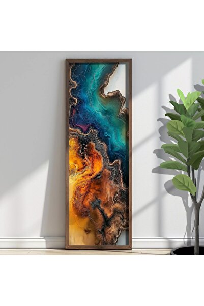 OEM Tablou decorativ Re-Bloom, MDF/lemn masiv, multicolor, 40 x 120 x 3.5 cm