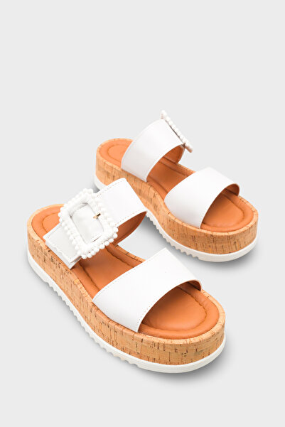 Riccon Γυναικείες Παντόφλες Nova Alba 0012482 Λευκό Δέρμα