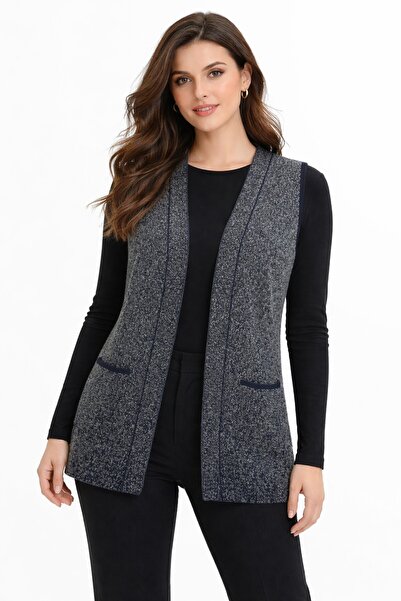 Uludağ Triko Γυναικείο Πλεκτό Γιλέκο Μητρικό BGL-ST05063