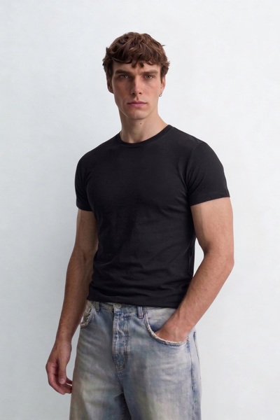 ATE STUDIOS Muscle Fit Baby Tee Erkek Tişört