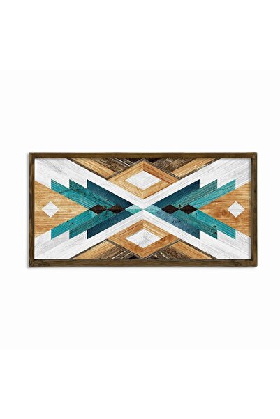 OEM Tablou decorativ Re-Bloom, model geometric, MDF/lemn masiv, multicolor, 1...