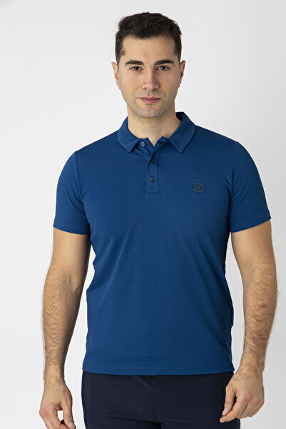 Crozwise Μπλουζάκι Πόλο με υφή βάφλας Sax 7150-17