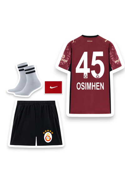 Quaxram V.Osımhên-45 Gâlâtâsâray 25-26 Yeni Sezon Çocuk Futbol Forması MOR