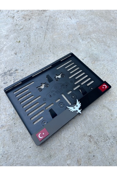 taş pleksi Türk bayraklı ve çift başlı kartal | MOTOR PLAKALIK TÜM MOTOSİKLET...