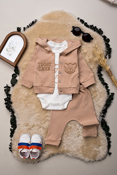 Hopy Kids 1013 Embroidered 100% Cotton 3-Piece Baby Set 3-6-9 Months Compact ...