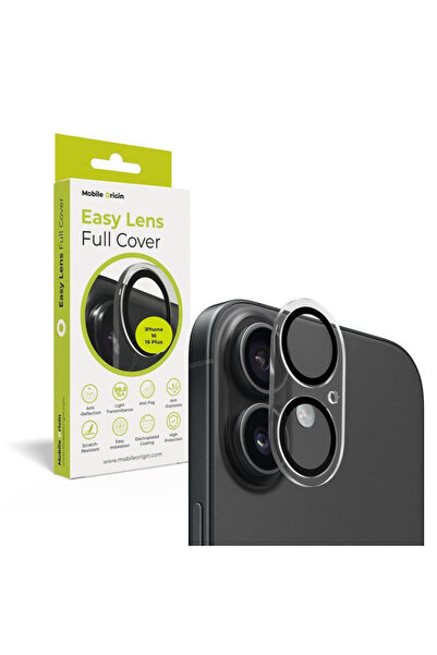 Mobile Origin Easy Lens πλήρης κάλυψη, διαφανές - iPhone 16 / 16 Plus