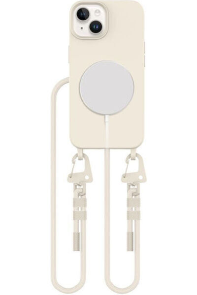 Tech-Protect Magnecklace Πίσω Κάλυμμα Σιλικόνης Μπεζ (iPhone 14)