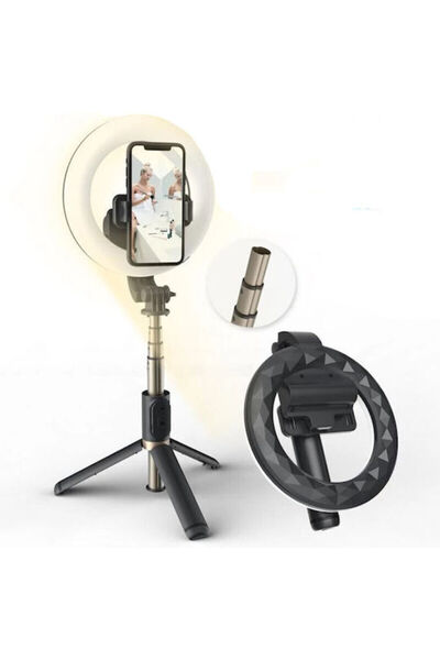 Techsuit Q07 Σέλφι Στικ Τρίποδο Κινητού Τηλεφώνου Bluetooth Μαύρο