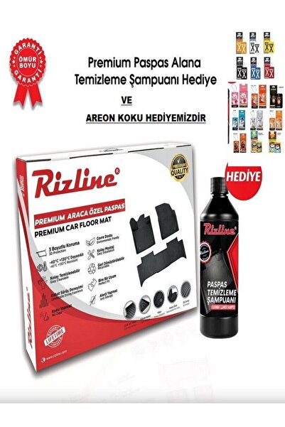 Rizline Premium Peugeot Rifter 2019- Paspas Katlanblr Ön Yolcu Koltuğu(Şampua...