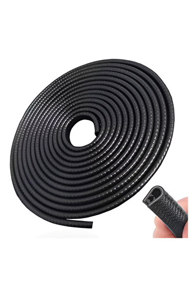 ERK Μαύρο ρολό μοκέτας αυτοκινήτου με μεταλλικό ένθετο 5μ