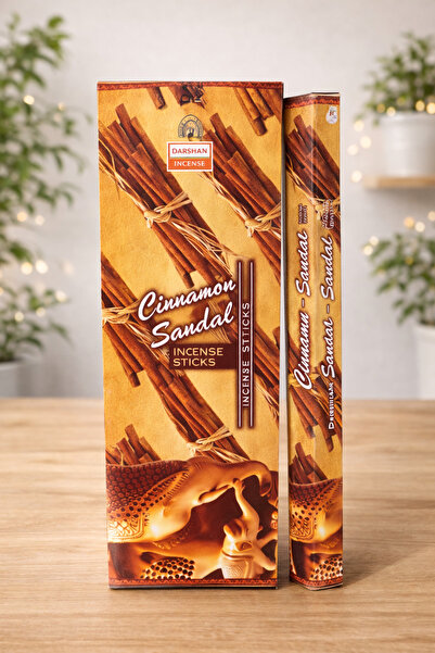 Darshan Incense Tarçın Sandal Koku Aromalı Çubuk Tütsü 20 Adet 1 Paket