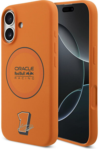 Spigen Red Bull Θήκη MagSafe Σιλικόνης με Μπλε Δαχτυλίδι για iPhone 17 Πορτοκαλί